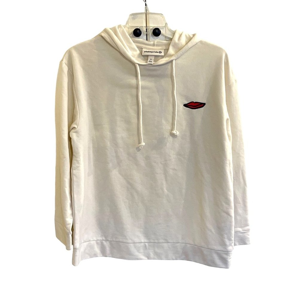 Target Take Pride Hoodie Unisex Adult Cream Ivory Blu Poem  Sweatshirt Size M